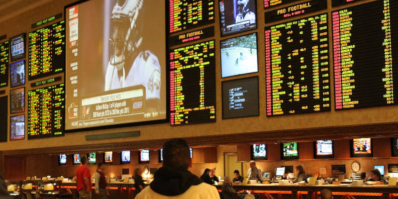 Sports betting racetrack and match resuts in the United States.