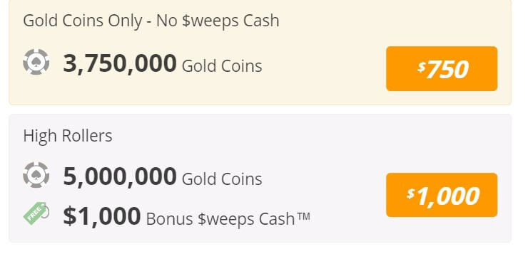 Buy Sweep Cash and Gold Coin at Global Poker 2